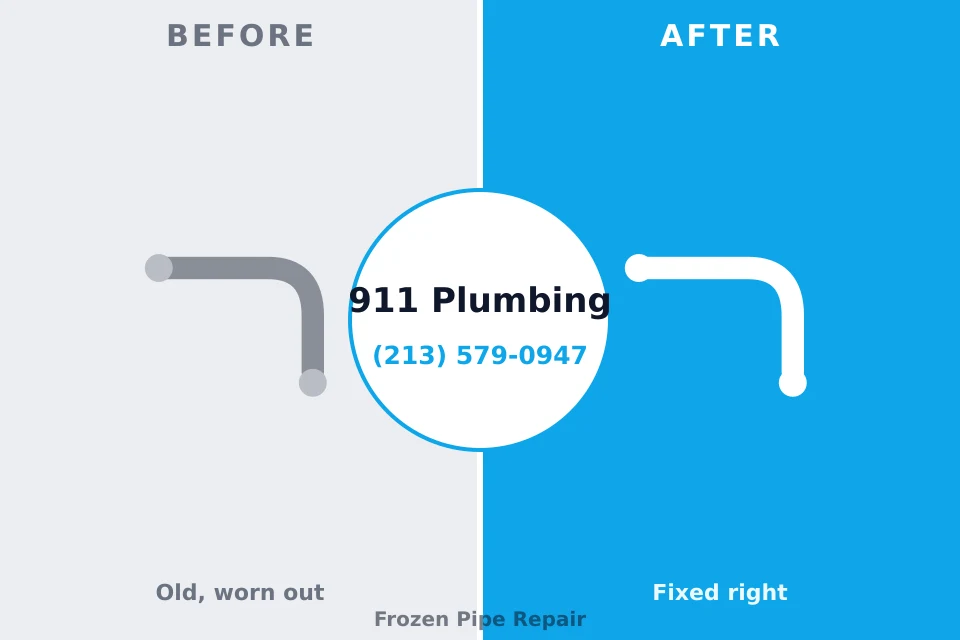 Before and after: plumbing repair Mount Vernon, GA